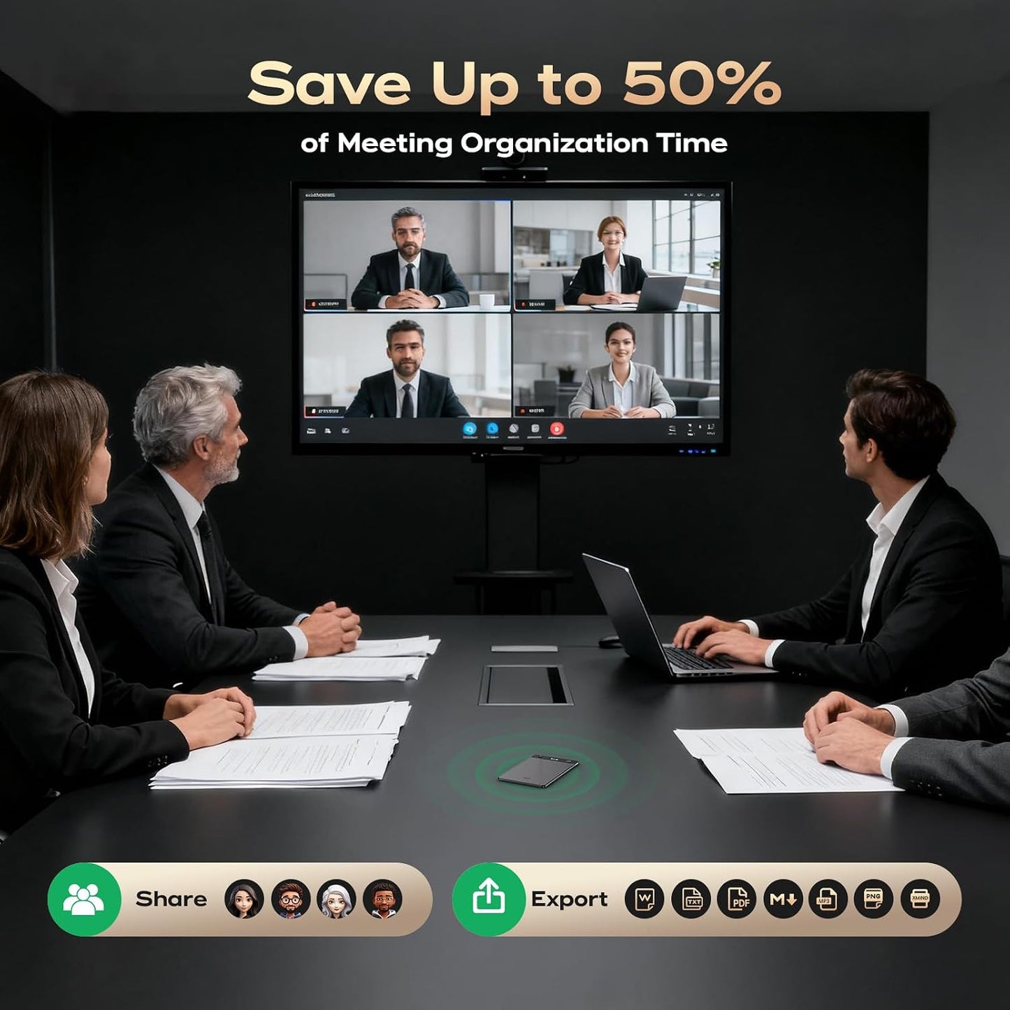 ZekNeo AI Voice Recorder, Transcribe & Summarize with AI, Note Taker for Meetings & Calls