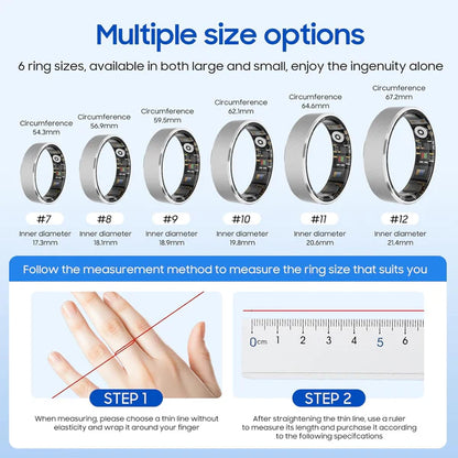 ZekNeo Smart Health Ring, Featuring Stress and Sleep Monitoring Functions