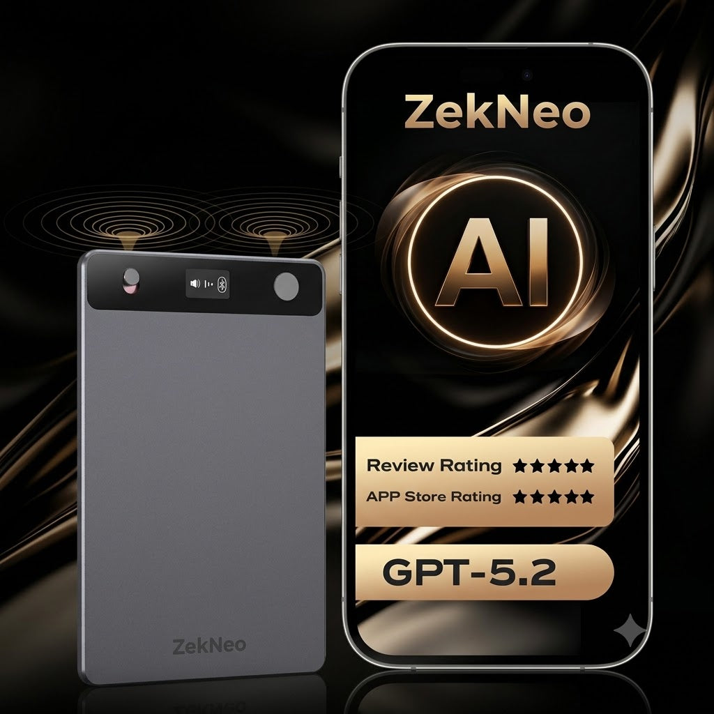 ZekNeo AI Voice Recorder, Transcribe & Summarize with AI, Note Taker for Meetings & Calls